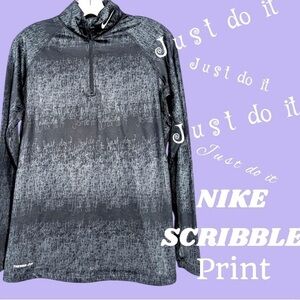 Nike Reflective Graffiti Women’s Therma-fit 1/4 Zip Pullover SZ M  NWOT